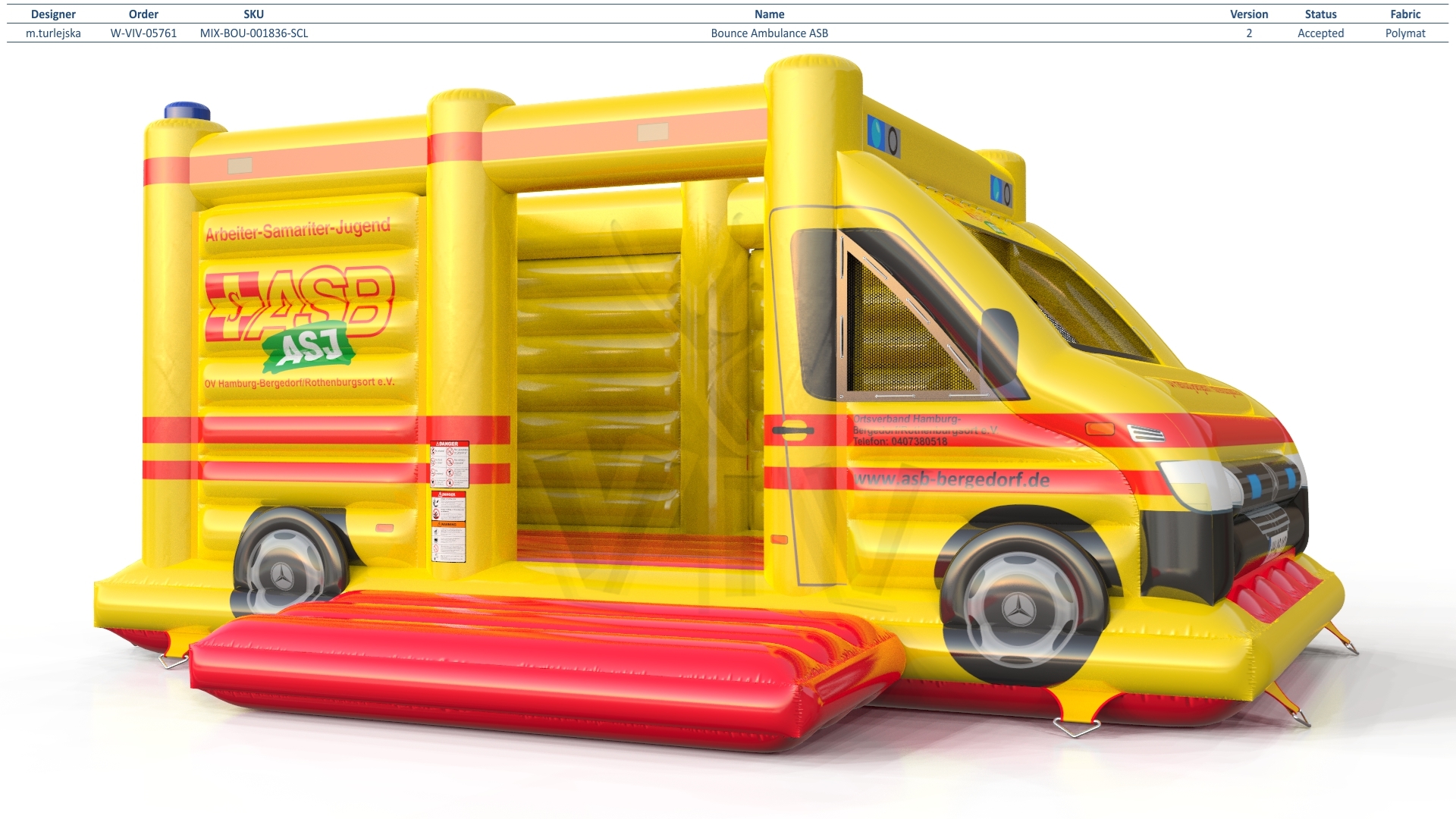 Bounce Ambulance ASB commercial inflatable bounce