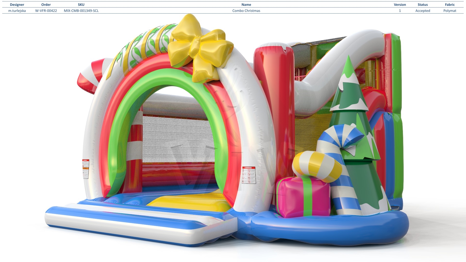 Bounce Combo Christmas commercial inflatable bounce