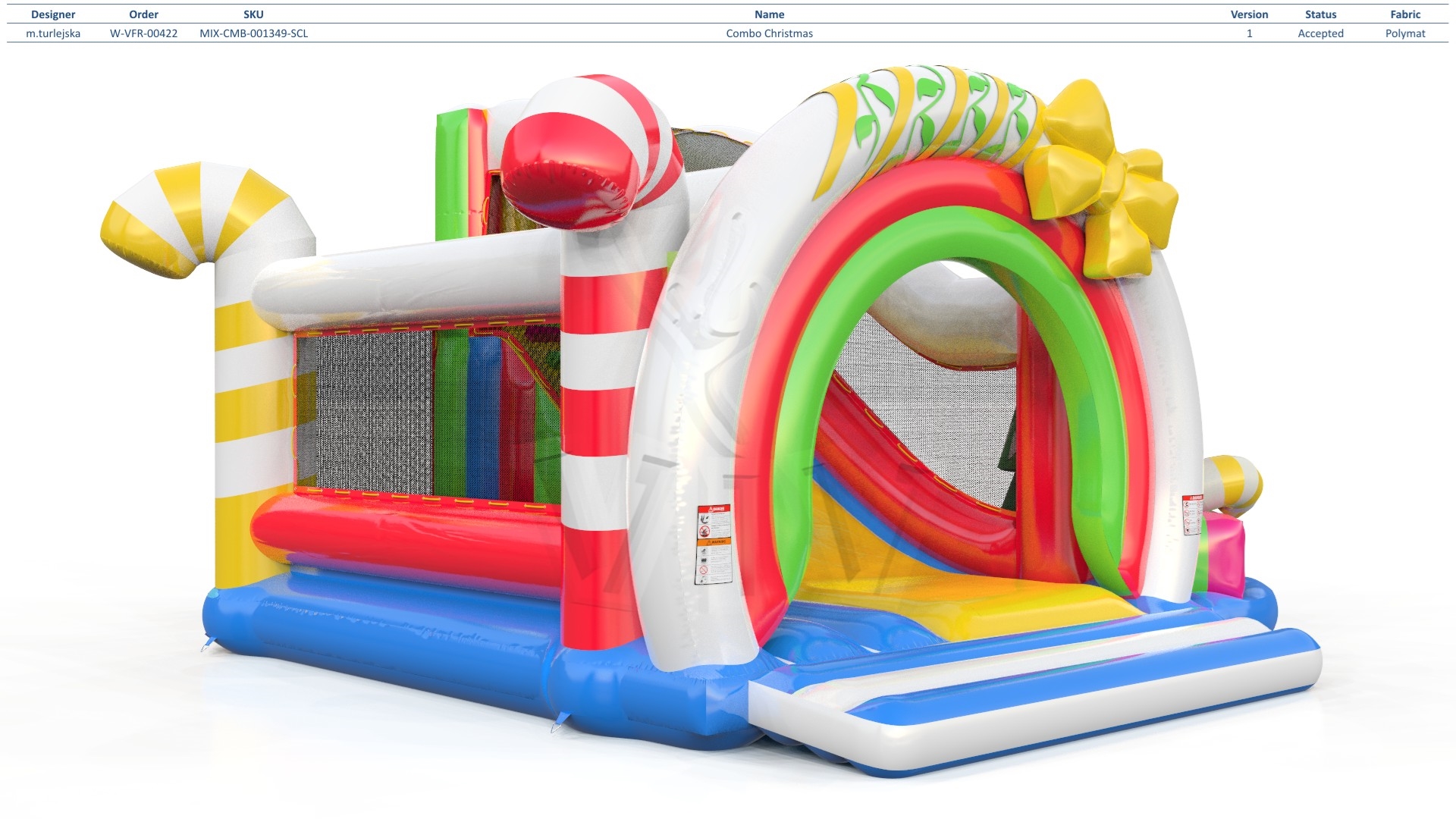 Bounce Combo Christmas commercial inflatable bounce
