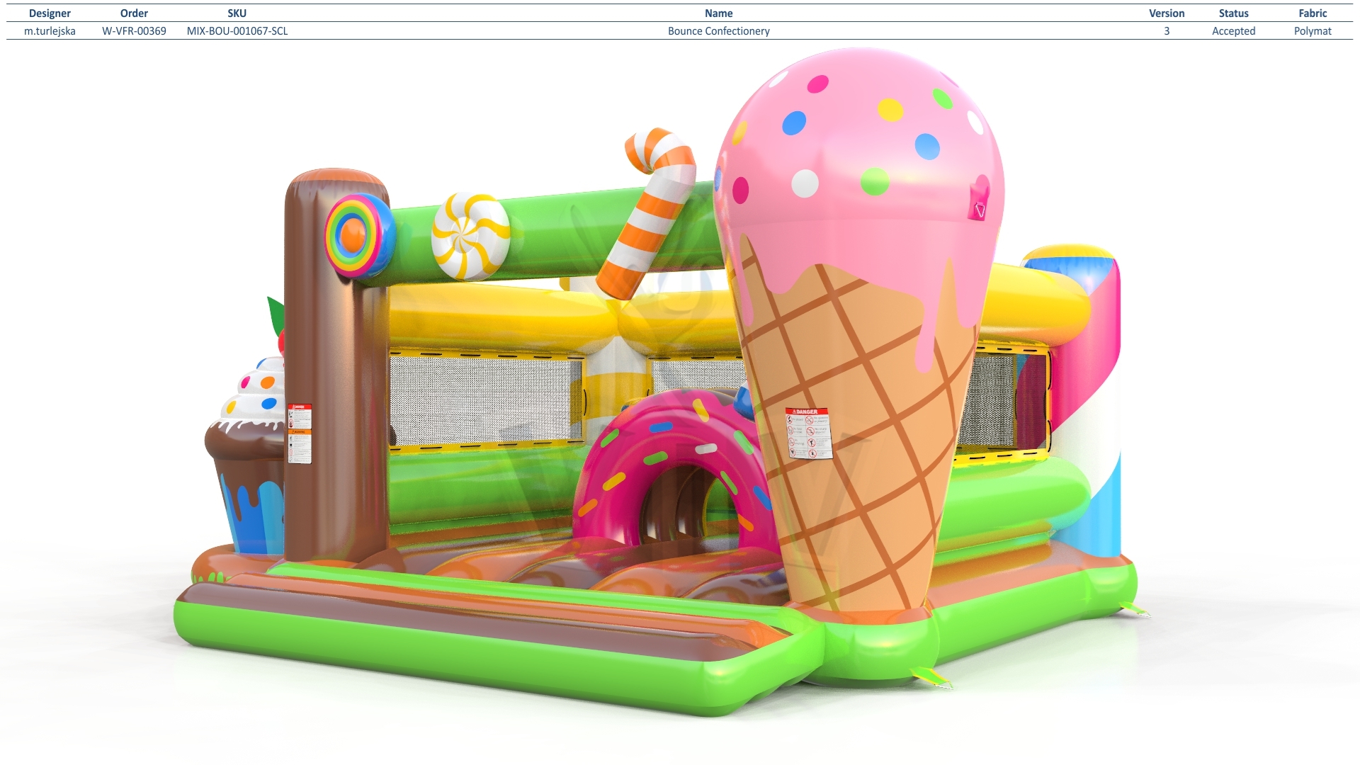 Bounce Confectionery commercial inflatable bounce