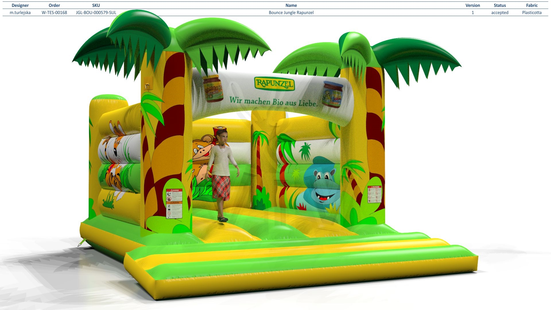 Bounce Jungle Rapunzel commercial inflatable bounce
