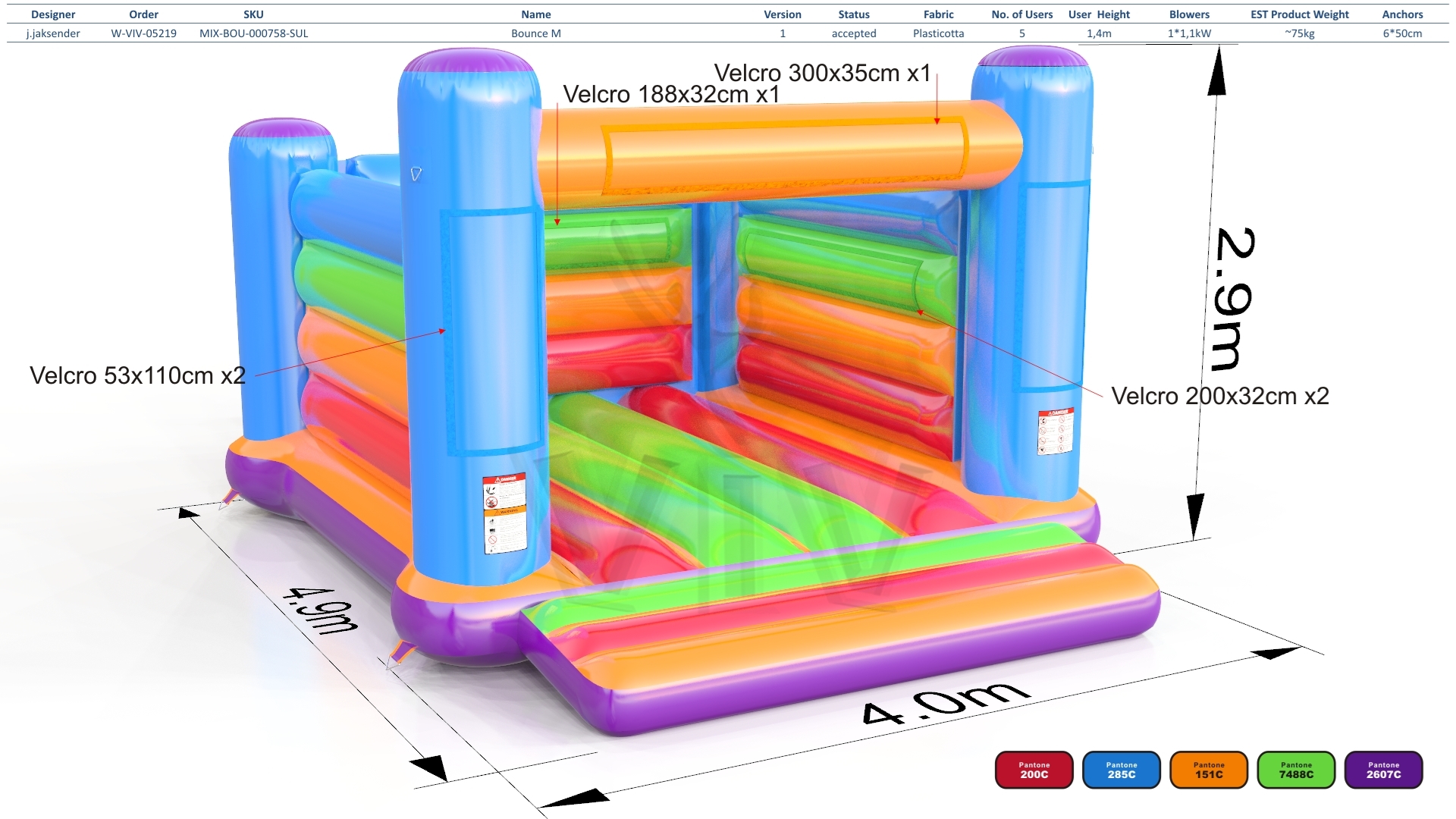 Bounce M Startup commercial inflatable bounce