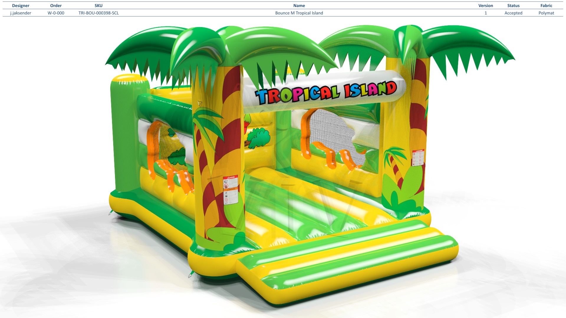 Bounce M Tropical Islands commercial inflatable bounce