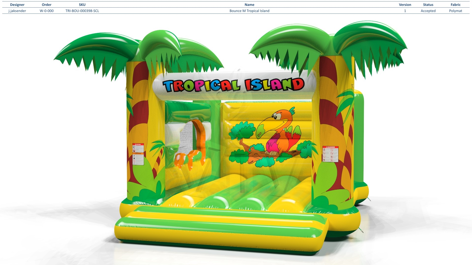 Bounce M Tropical Islands commercial inflatable bounce