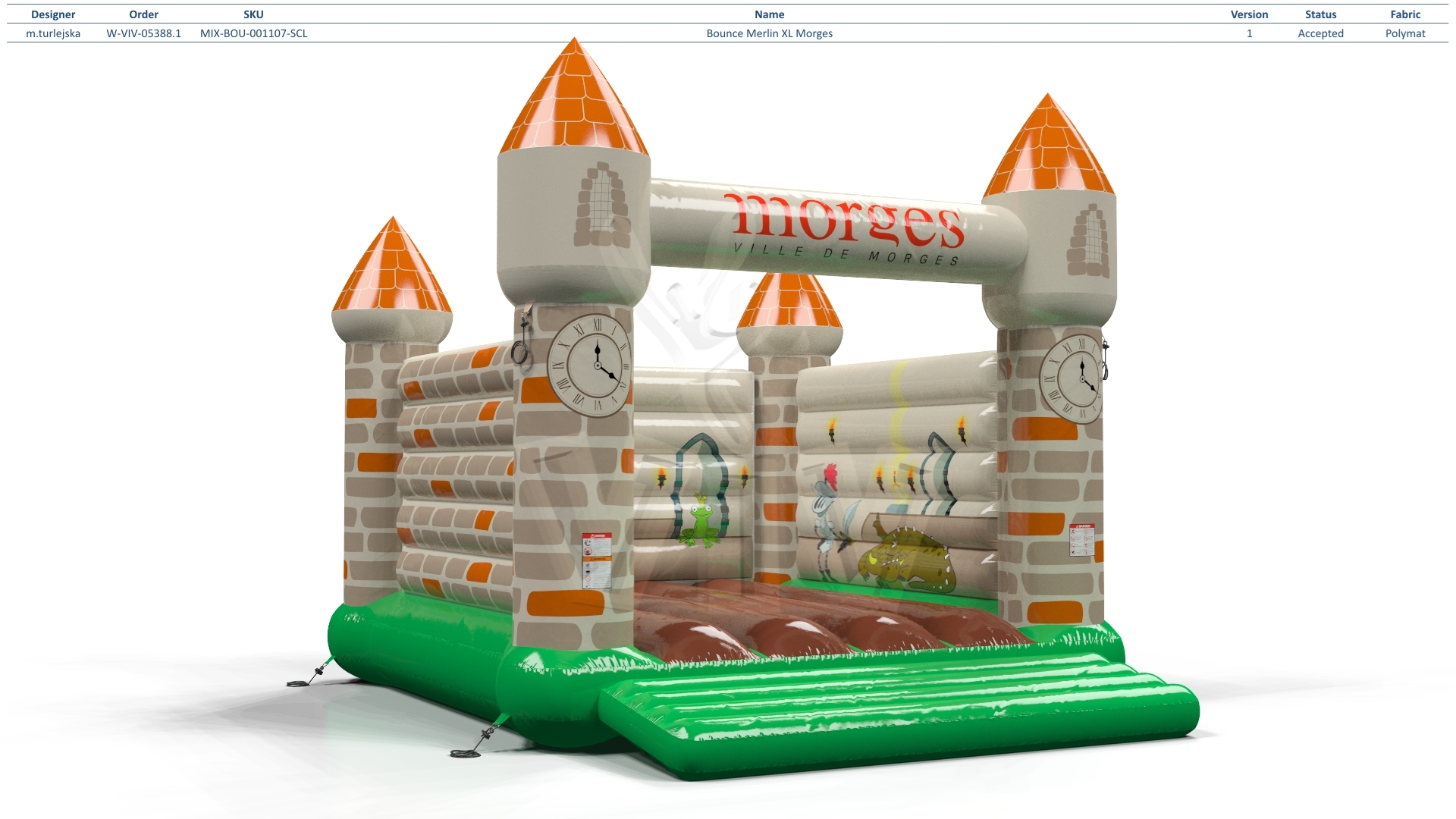 Bounce Merlin XL Morges commercial inflatable bounce