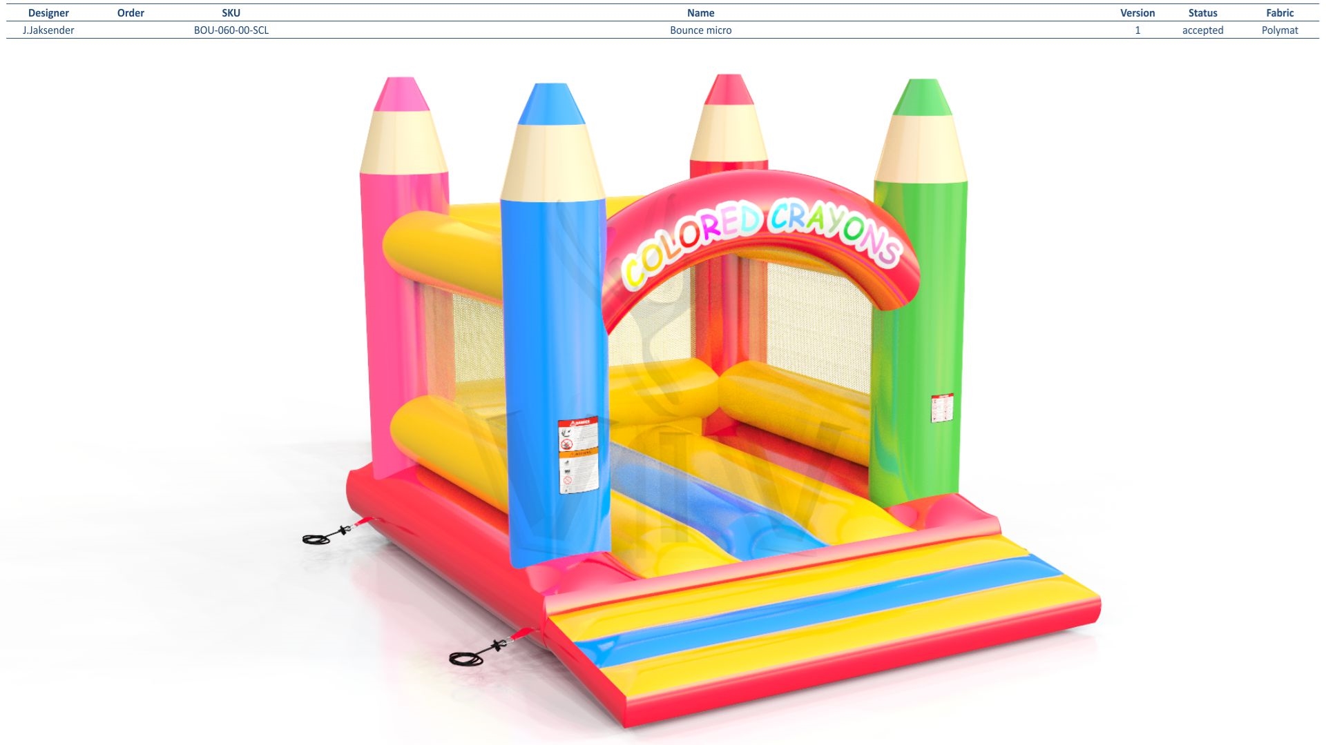 Bounce Micro Crayons - Micro Collection commercial inflatable bounce
