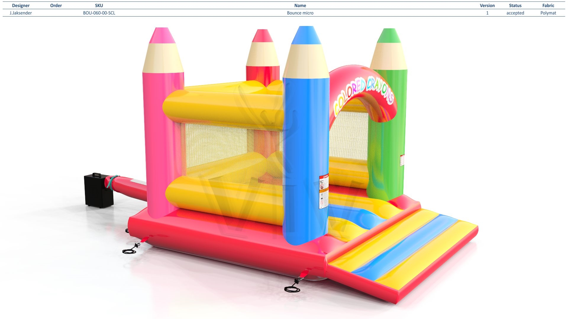 Bounce Micro Crayons - Micro Collection commercial inflatable bounce
