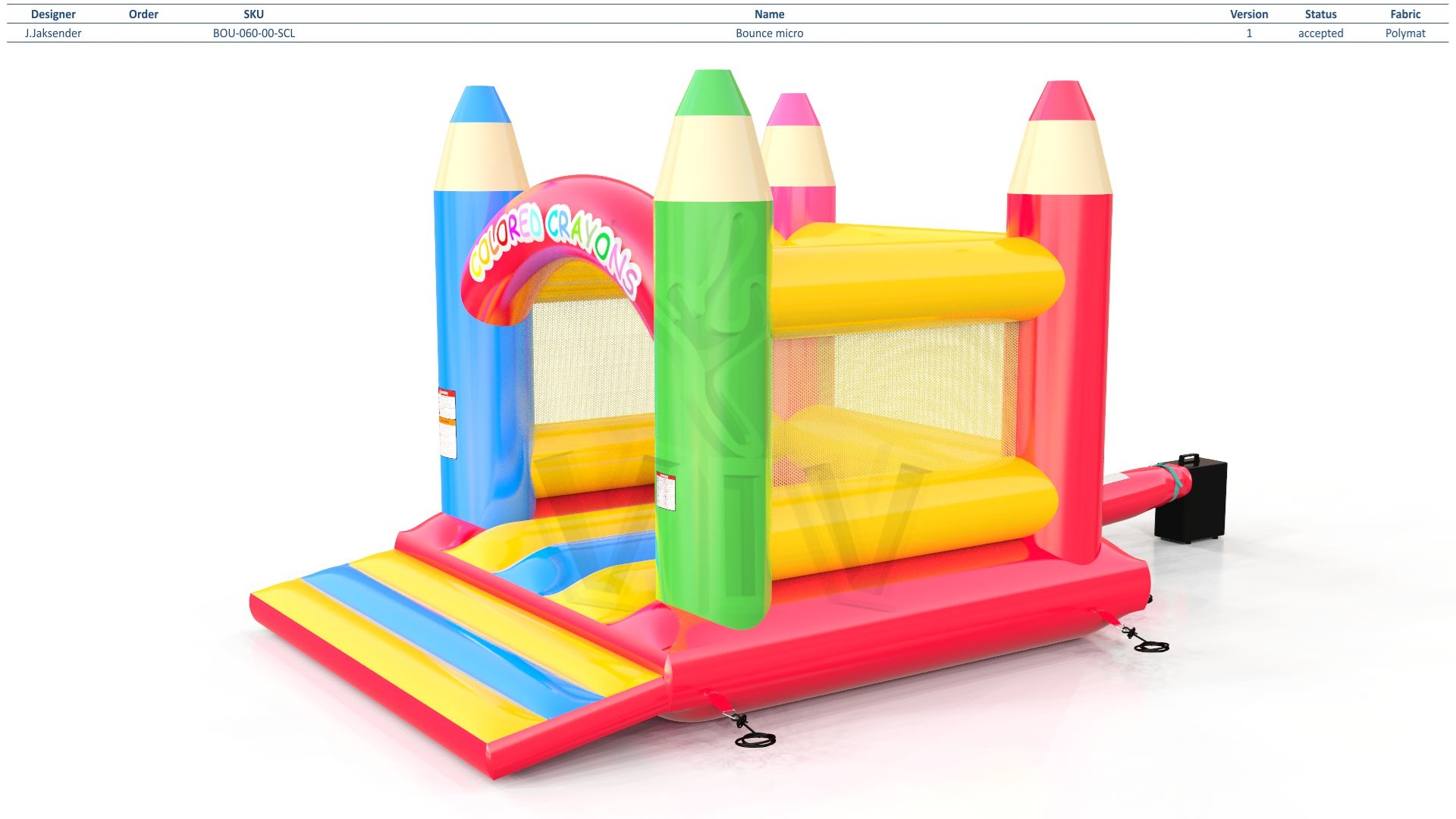 Bounce Micro Crayons - Micro Collection commercial inflatable bounce