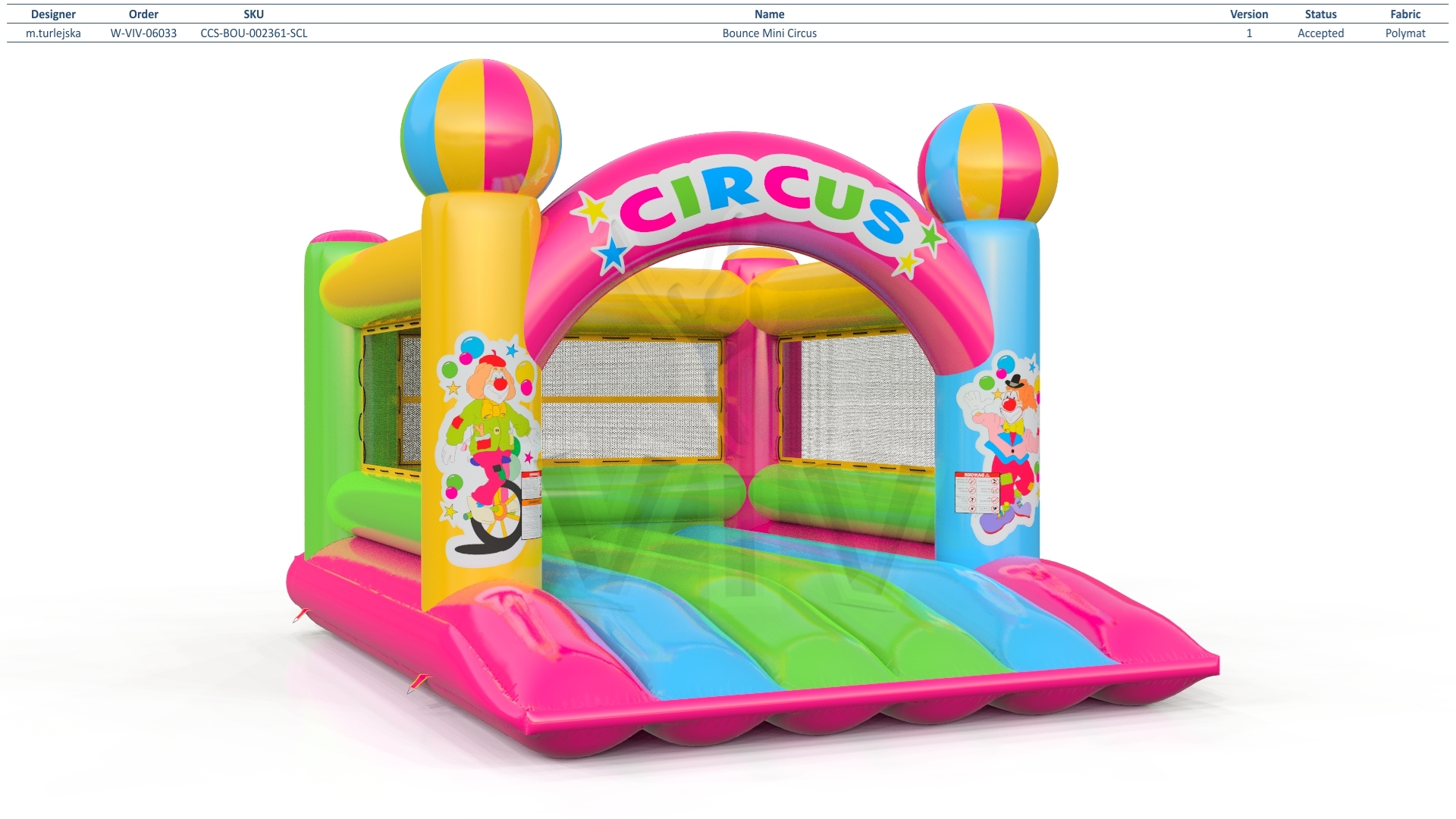 Bounce Mini Circus commercial inflatable bounce