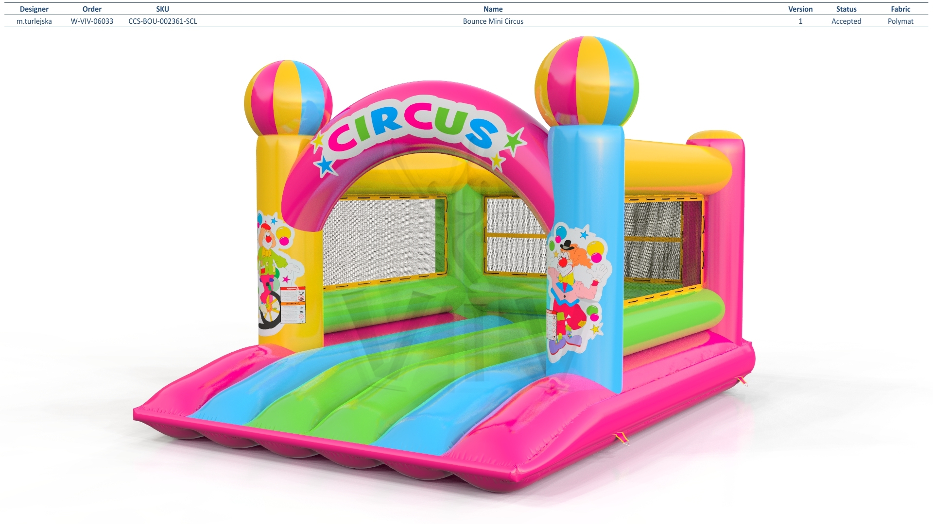 Bounce Mini Circus commercial inflatable bounce