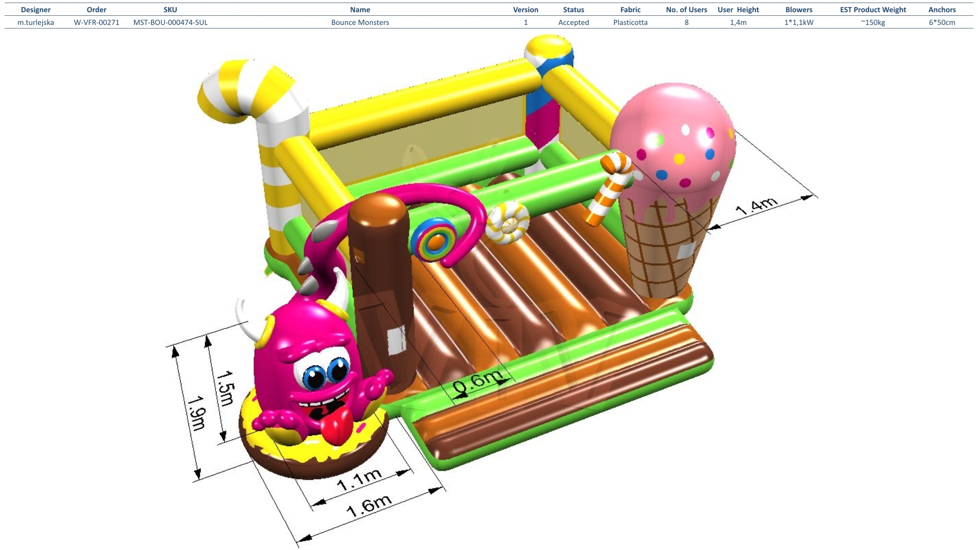 Bounce Monsters commercial inflatable bounce