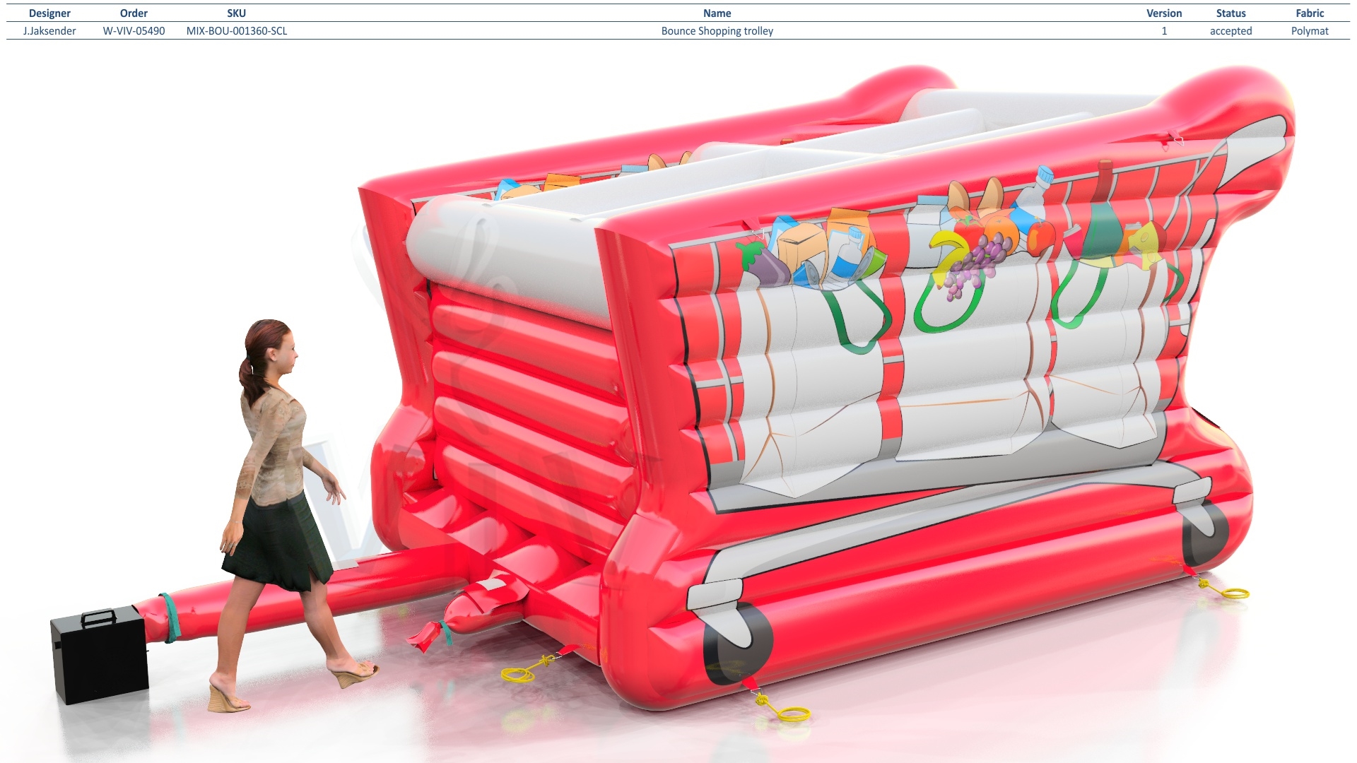Bounce Shopping troley commercial inflatable bounce