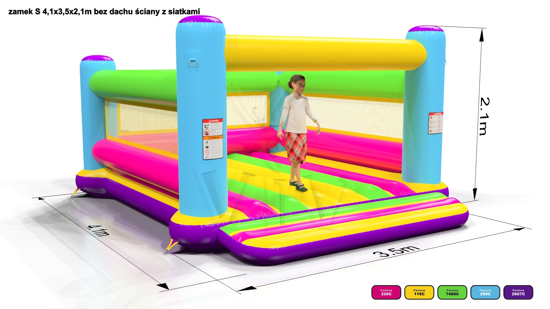 Bounce Startup S (no roof, net walls) commercial inflatable bounce