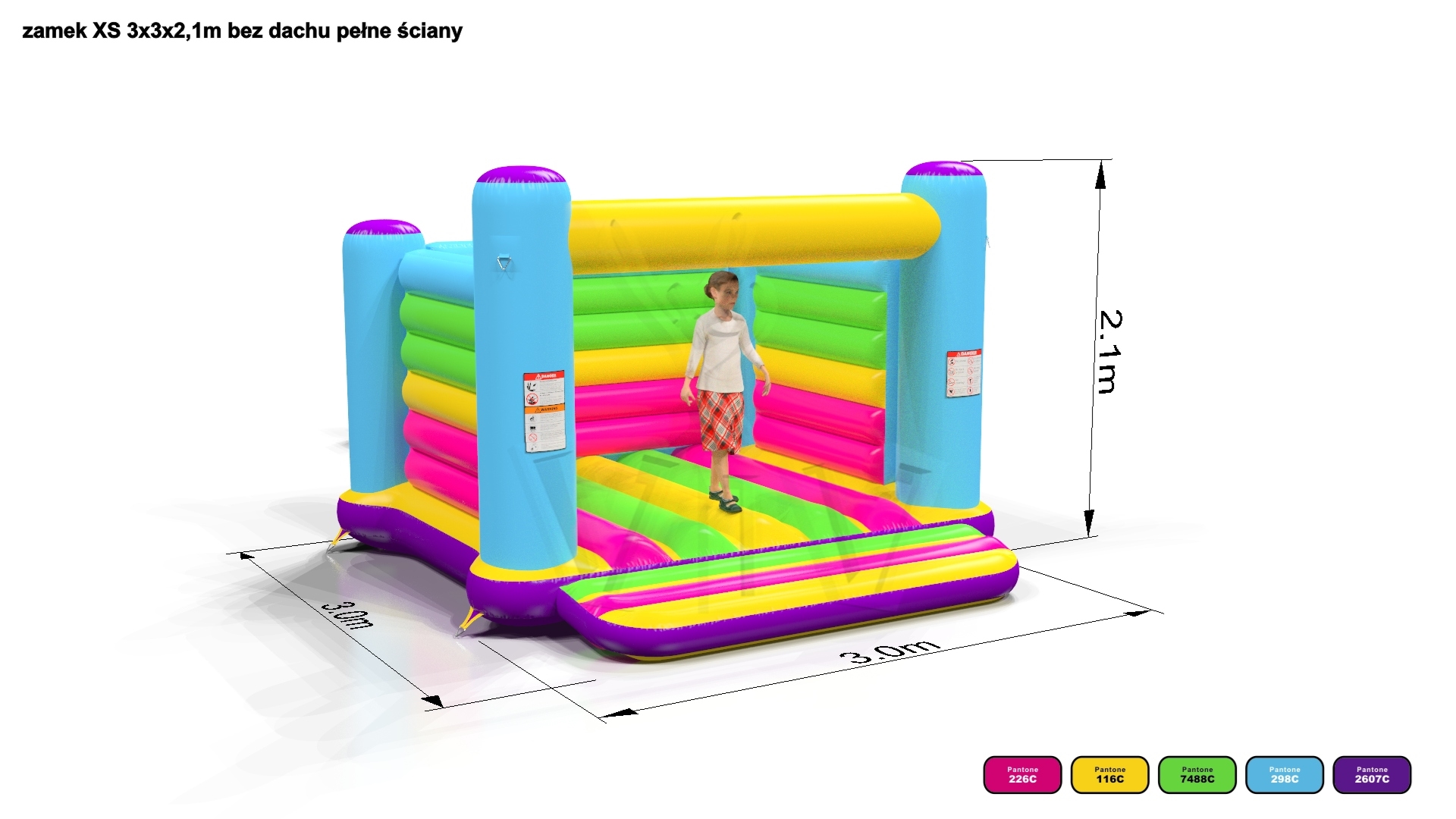 Bounce Startup XS2 (no roof, full walls) commercial inflatable bounce
