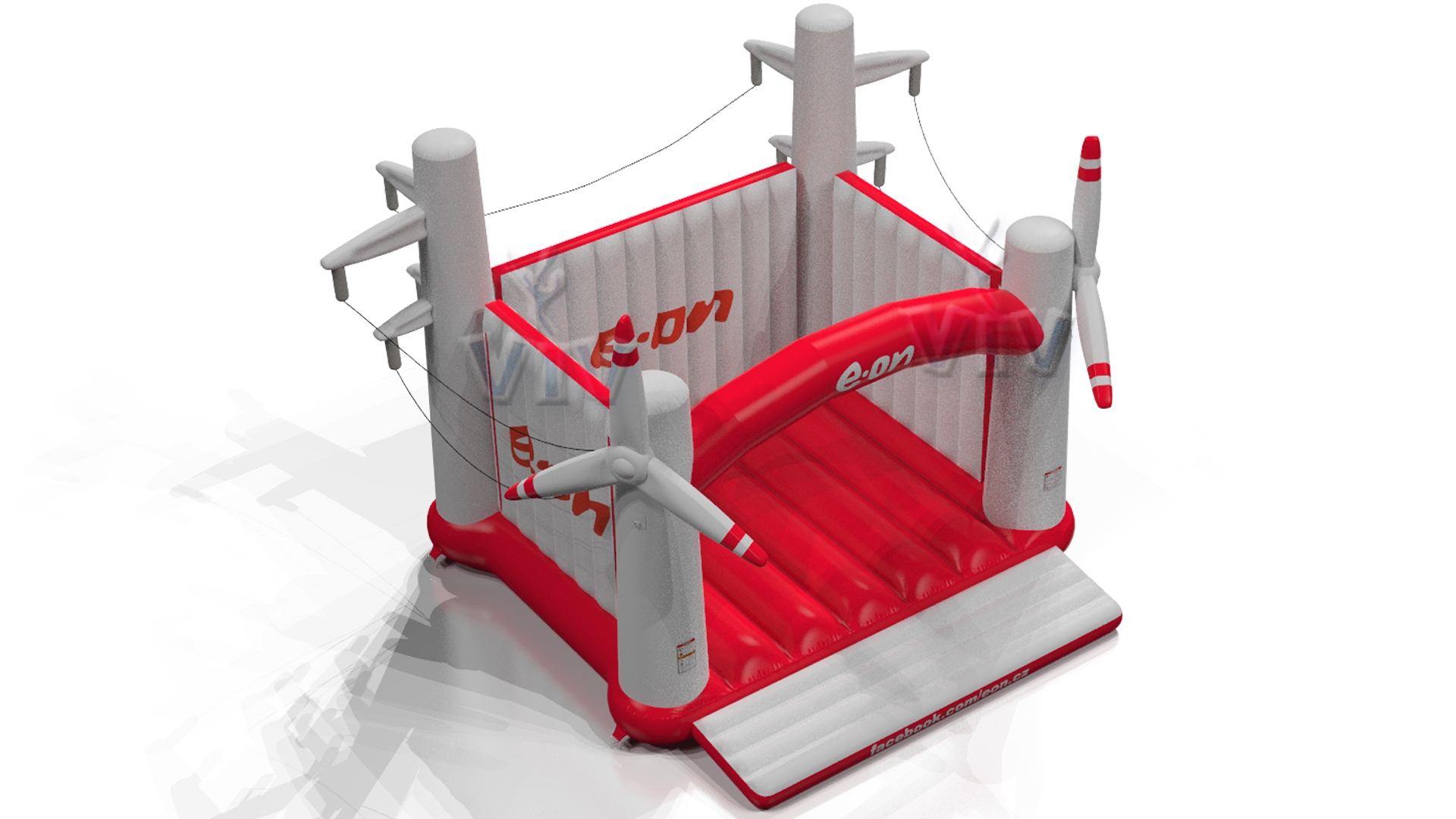 Bounce with windmills EON commercial inflatable bounce