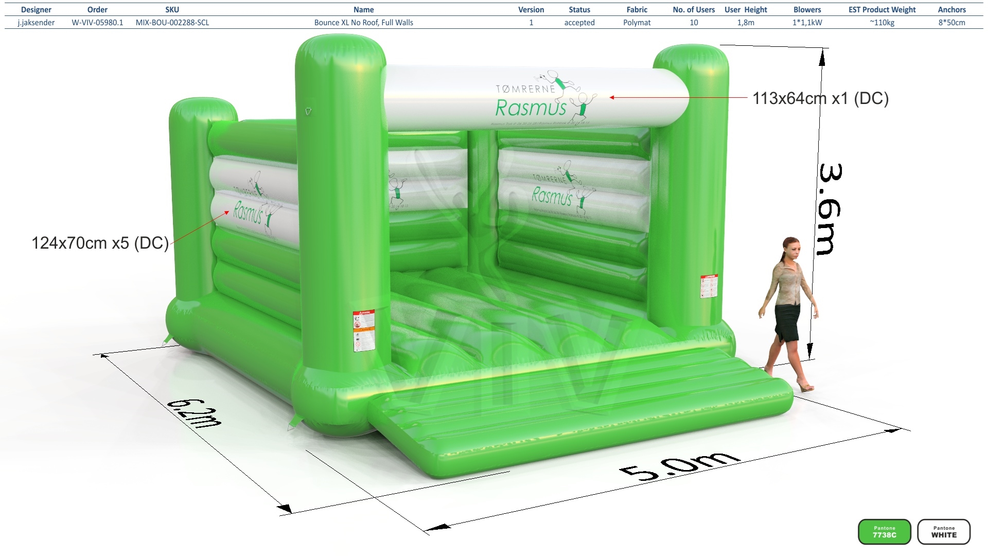 Bounce XL Rasmus commercial inflatable bounce