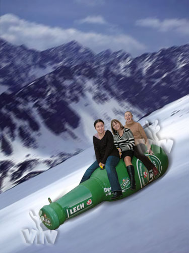 Bottle sledge promotional inflatable product photo