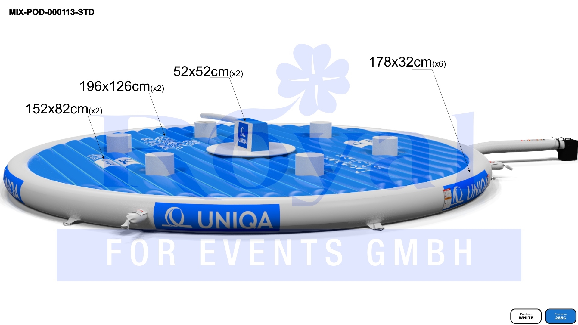 Air cushion for Broom Uniqa v1 commercial mechanical broom attraction