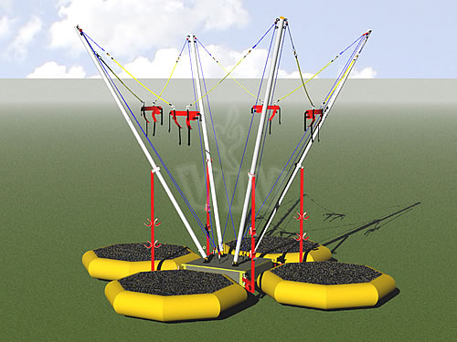 Golden bungee mechanical attraction product photo
