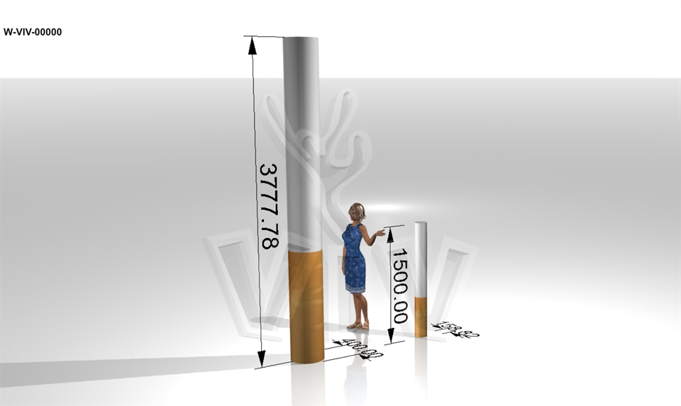 Cigarette 3,7 m commercial custom inflatable