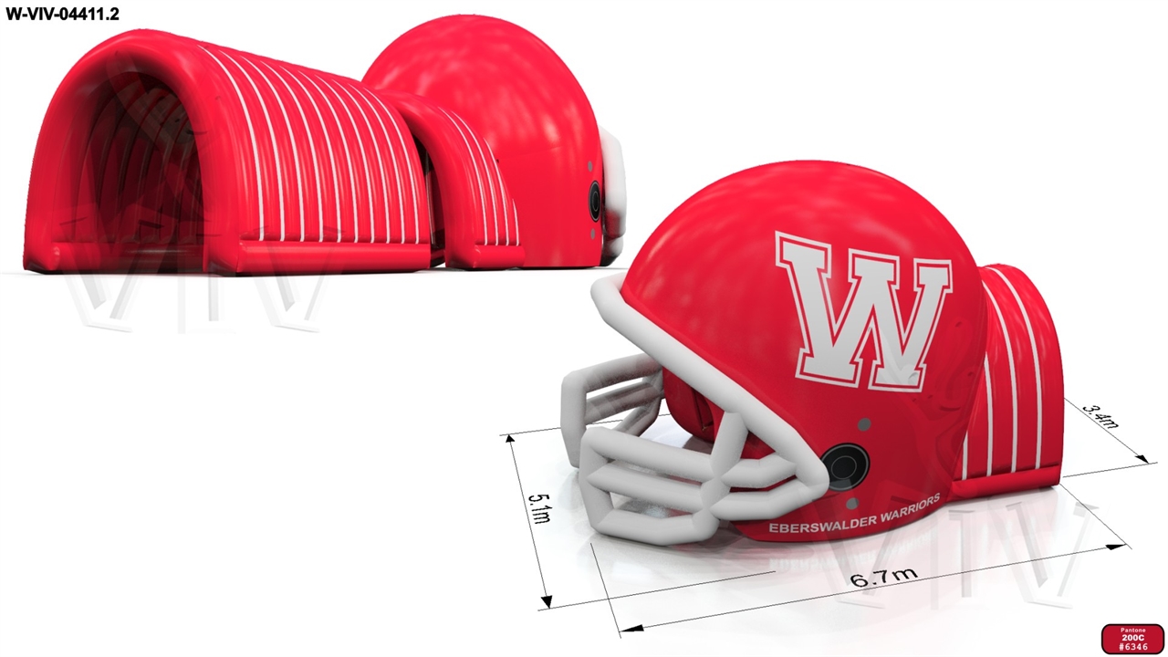 Helmet 6,7 x 5,1 x 4,5 m commercial custom inflatable