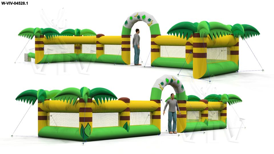 Inflatable fence open commercial custom inflatable