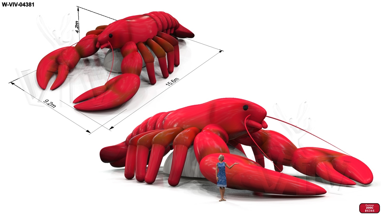 Lobster 15,6 x 9,2 x 4,2 m commercial custom inflatable
