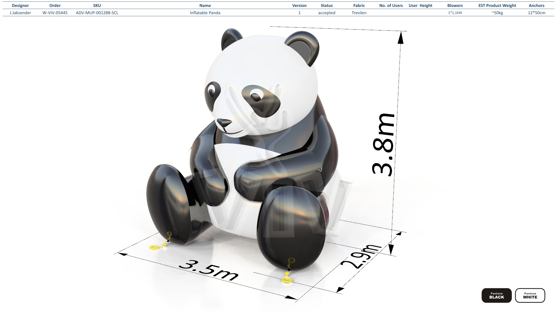 Inflatable Panda commercial custom inflatable