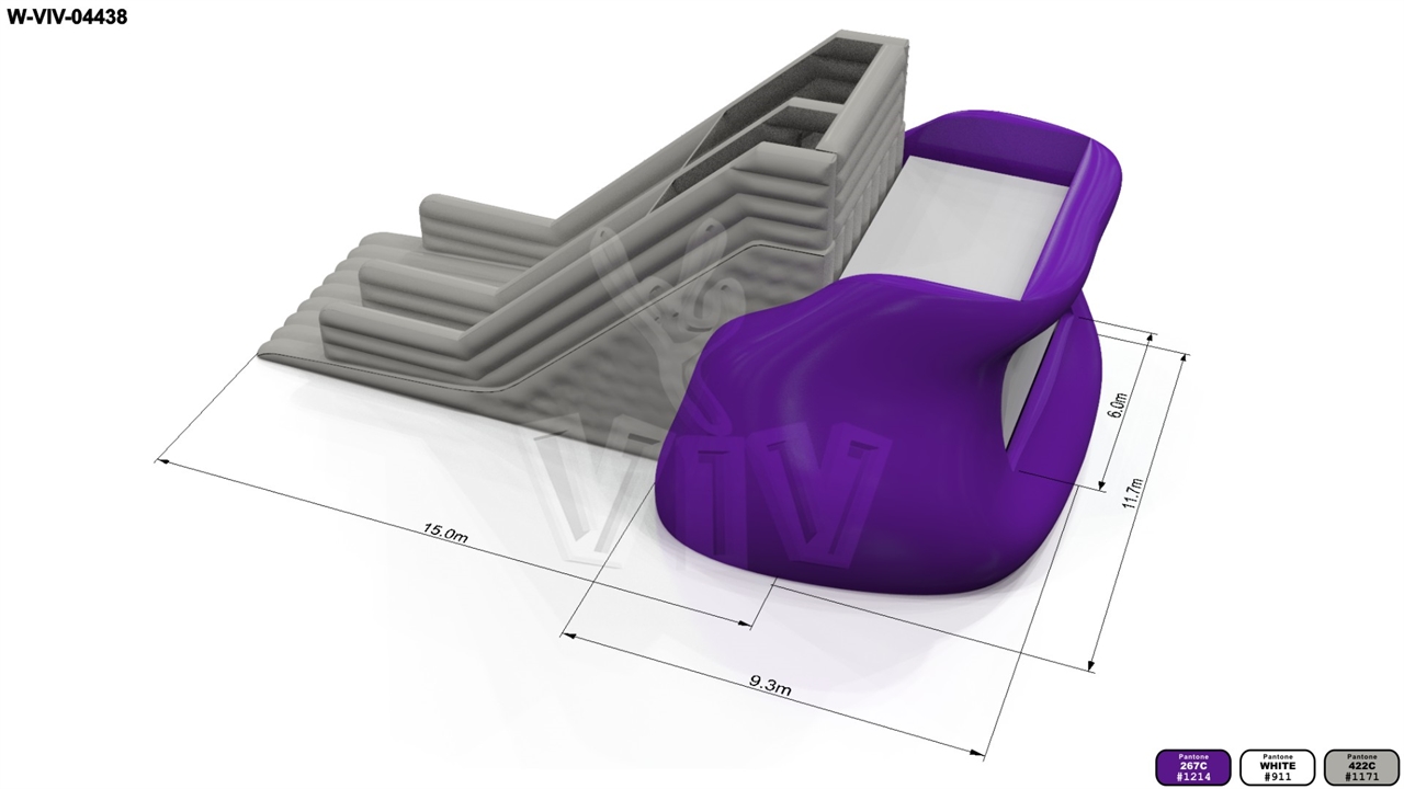 Platform 11,7 x 9,3 x 7,3 m commercial custom inflatable