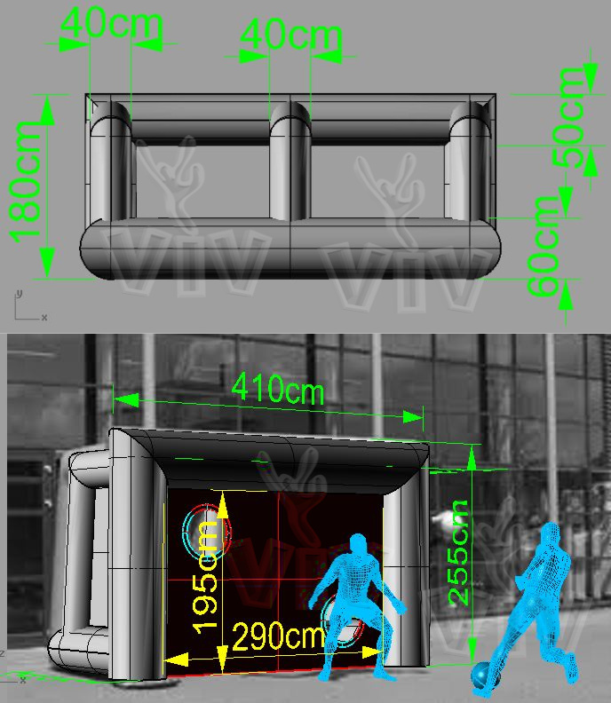 Accuracy Gate 4,11 x 2,55 m commercial promotional inflatable gate