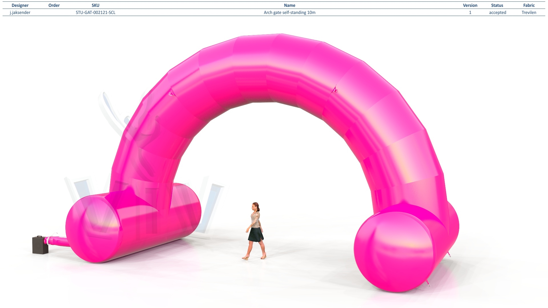 Arch gate self - standing 10 m commercial promotional inflatable gate