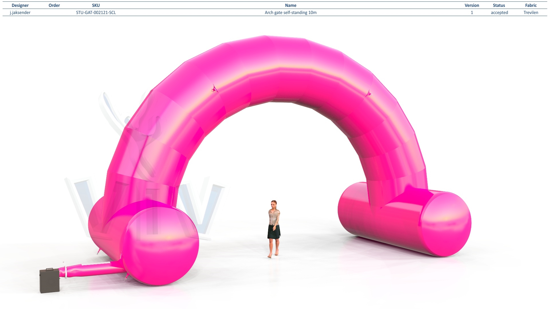 Arch gate self - standing 10 m commercial promotional inflatable gate