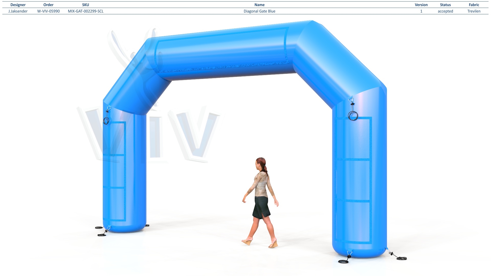 Diagonal Gate Blue commercial promotional inflatable gate