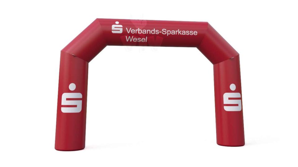 Diagonal gate "Sparkasse" - Collection Sparkasse commercial promotional inflatable gate