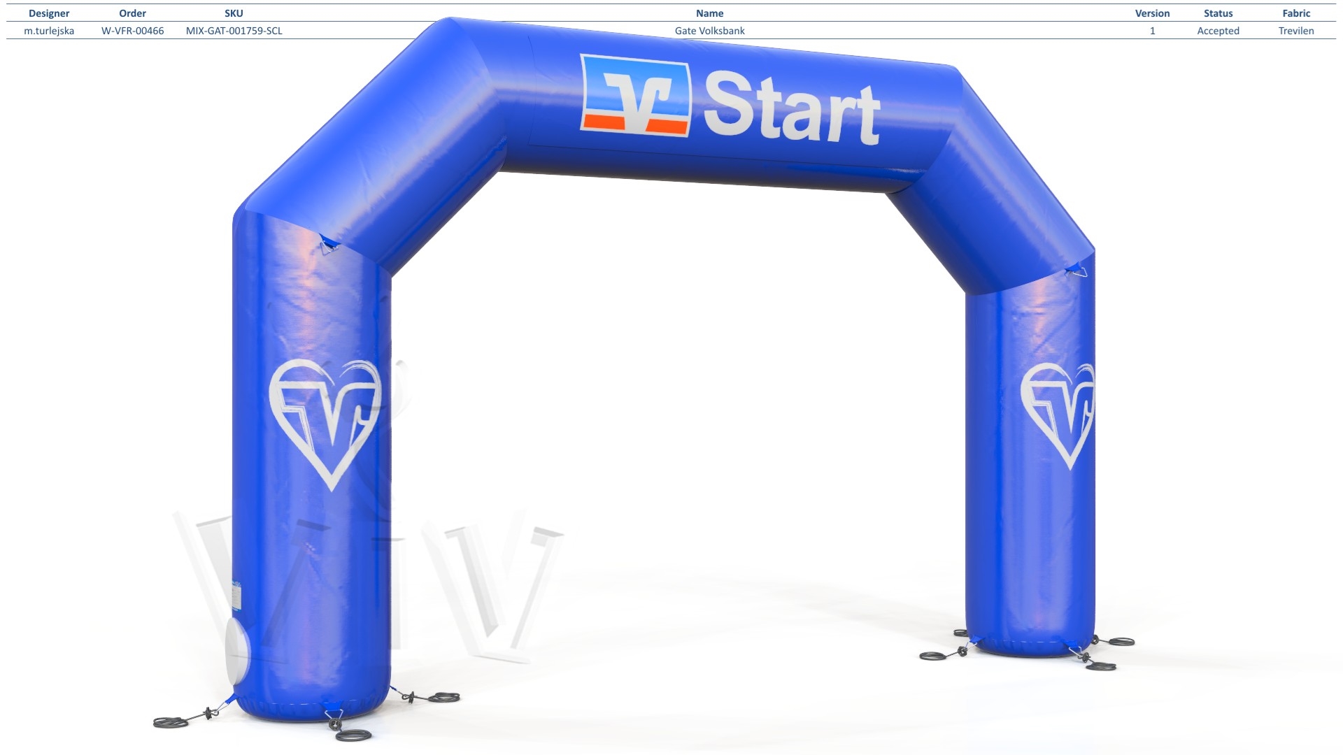 Gate Volksbank commercial promotional inflatable gate