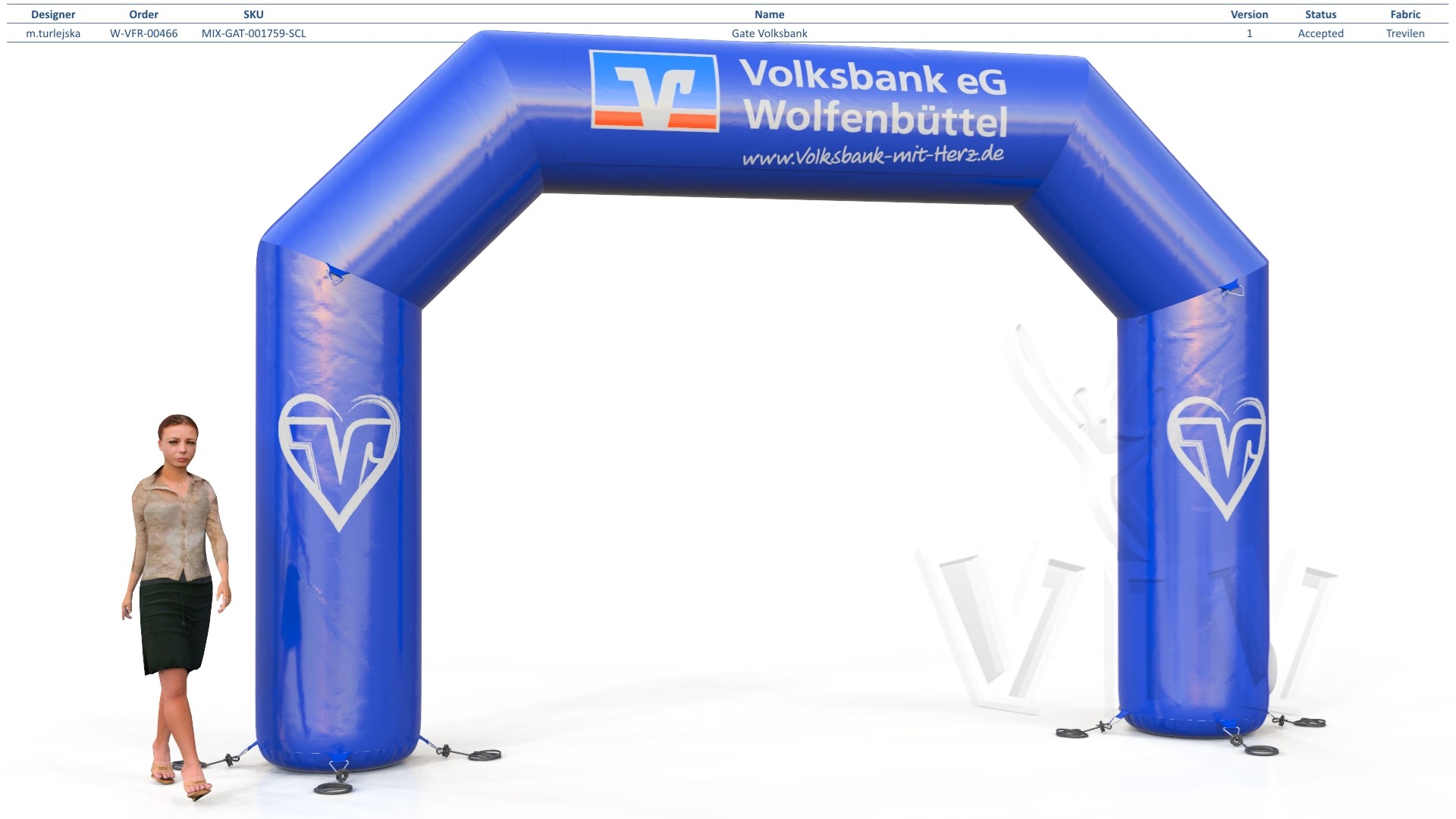 Gate Volksbank commercial promotional inflatable gate
