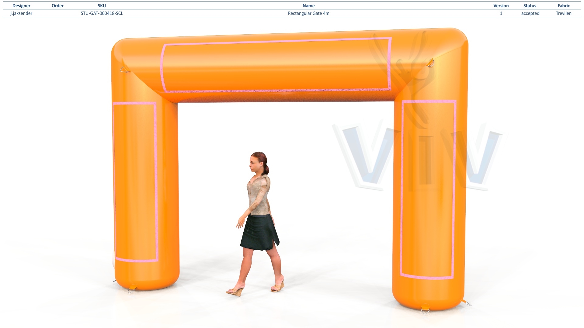 Rectangular gate 4 m commercial promotional inflatable gate
