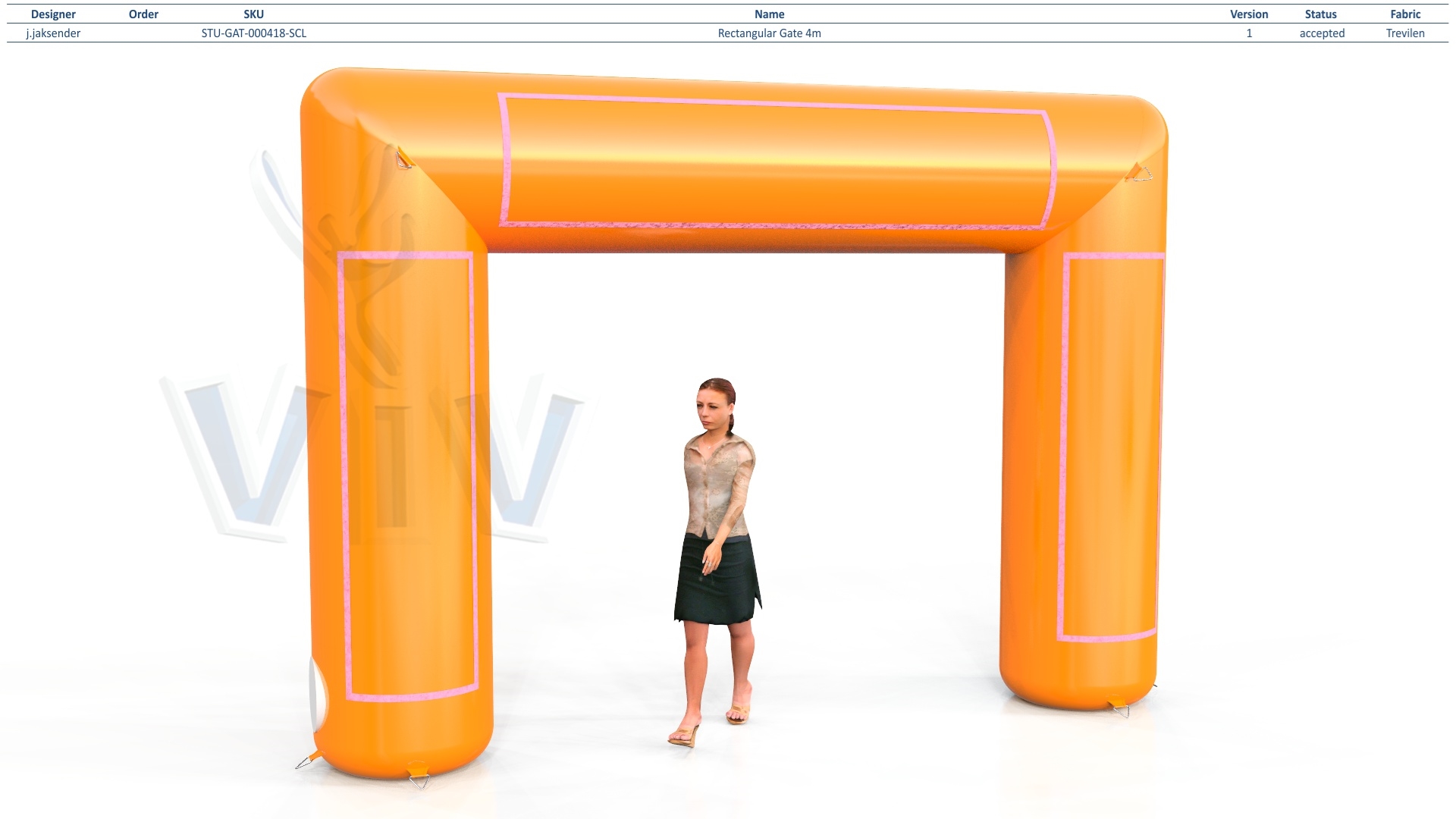 Rectangular gate 4 m commercial promotional inflatable gate