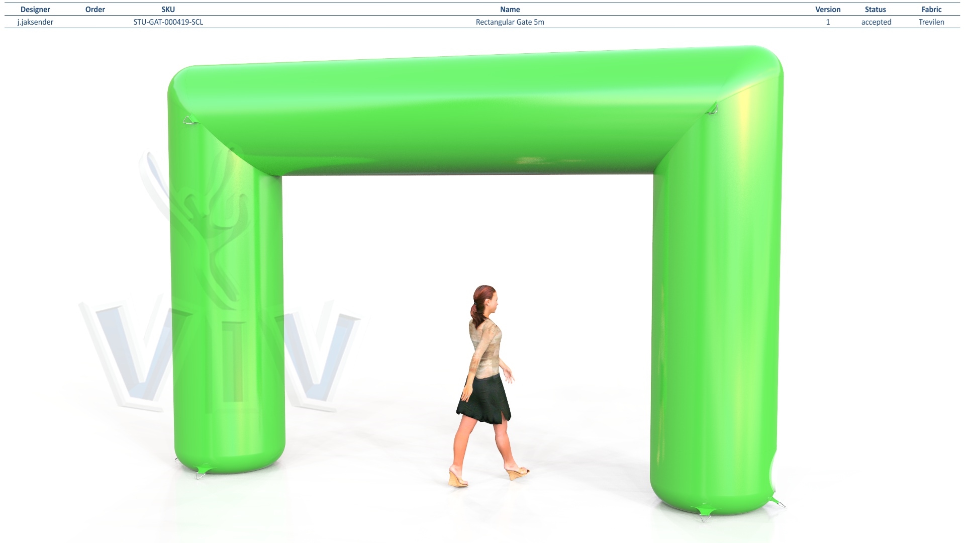 Rectangular gate 5 m commercial promotional inflatable gate