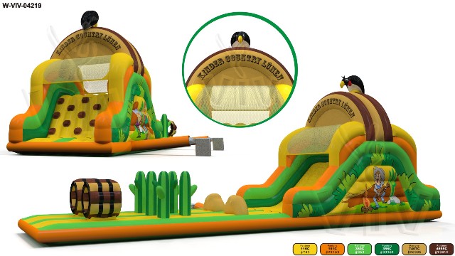 Obstacle Course Country 12 x 3,1 x 4,1 m commercial inflatable obstacle course