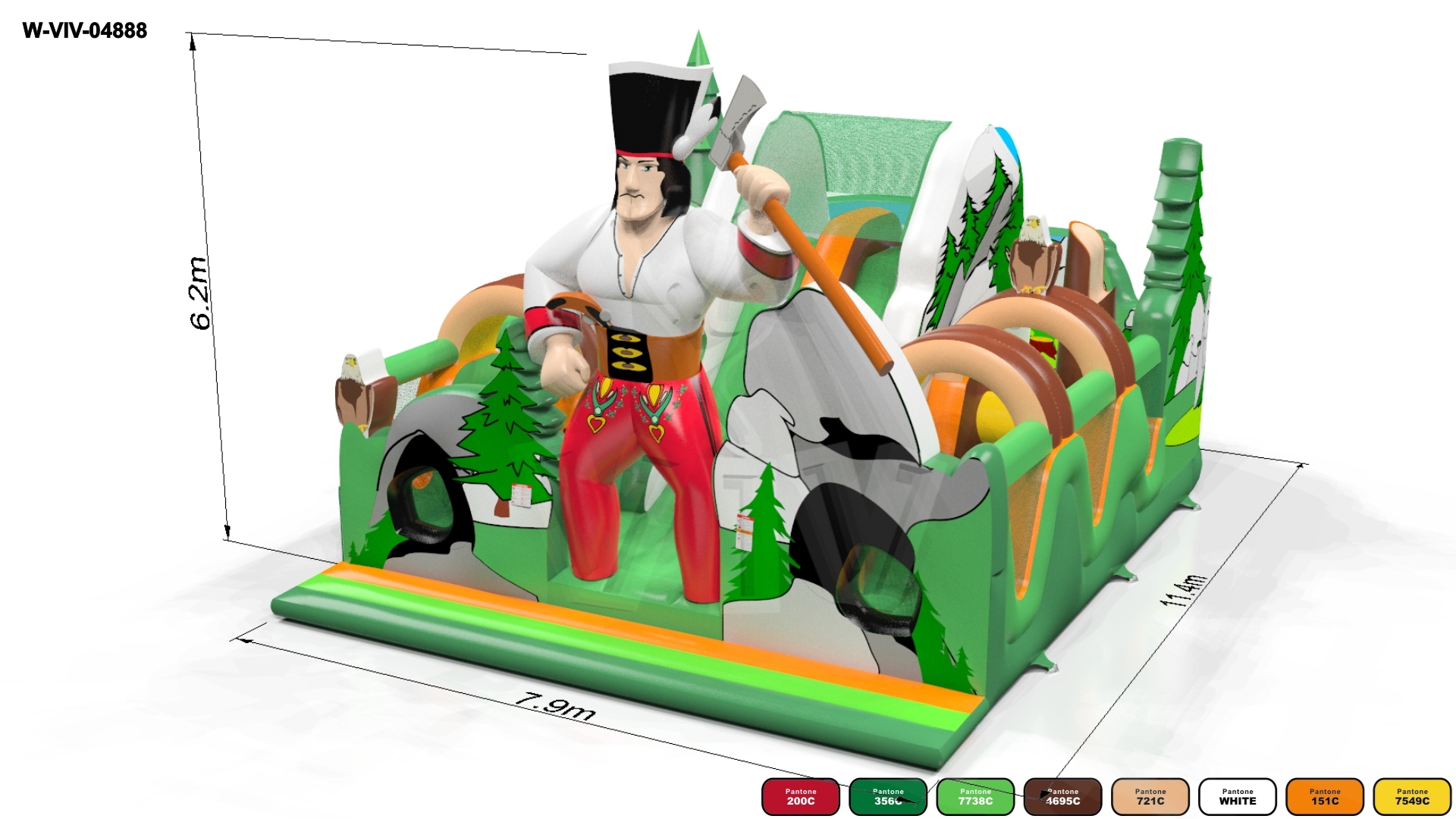 Birgand's Adrenaline commercial inflatable obstacle course