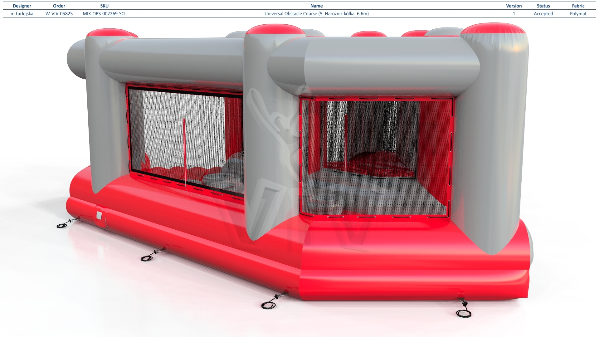 Corner for obstacle course with tires commercial inflatable obstacle course