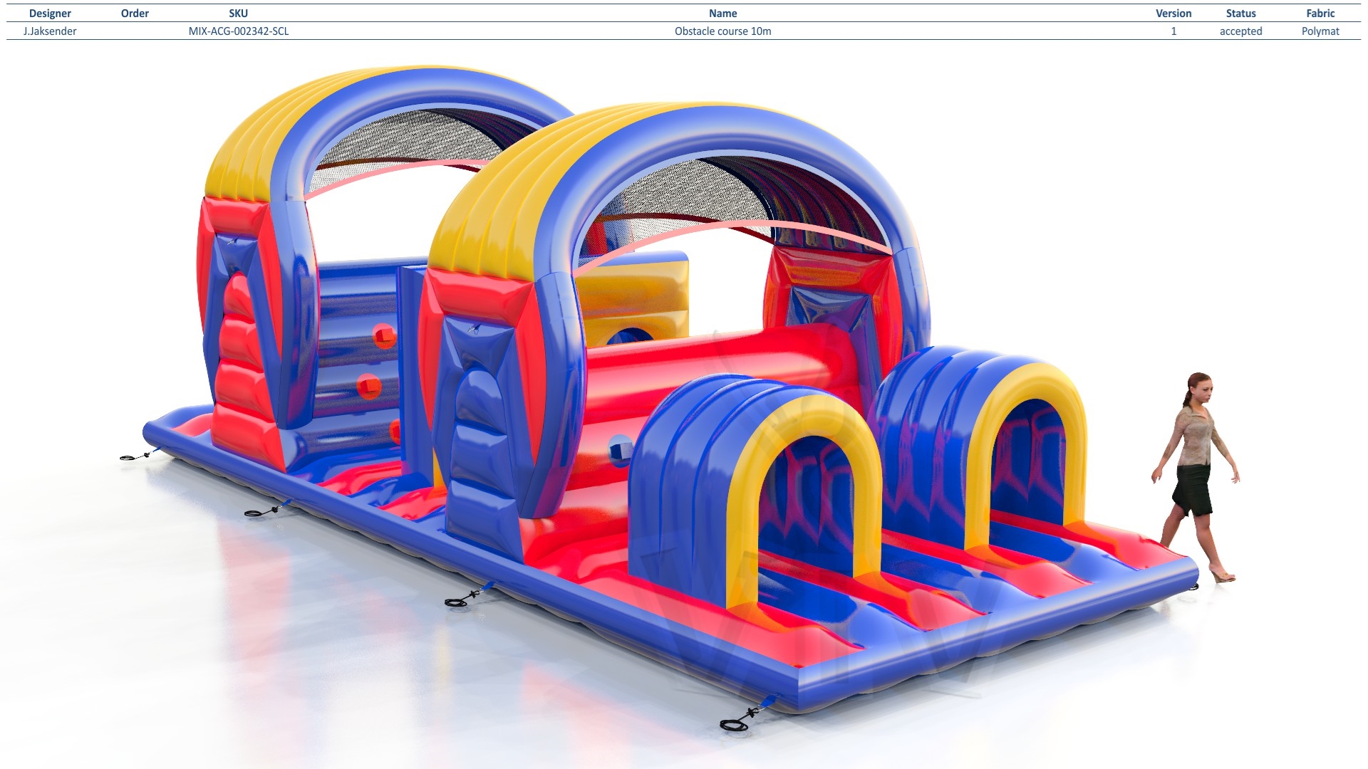 Obstacle course 10 m commercial inflatable obstacle course