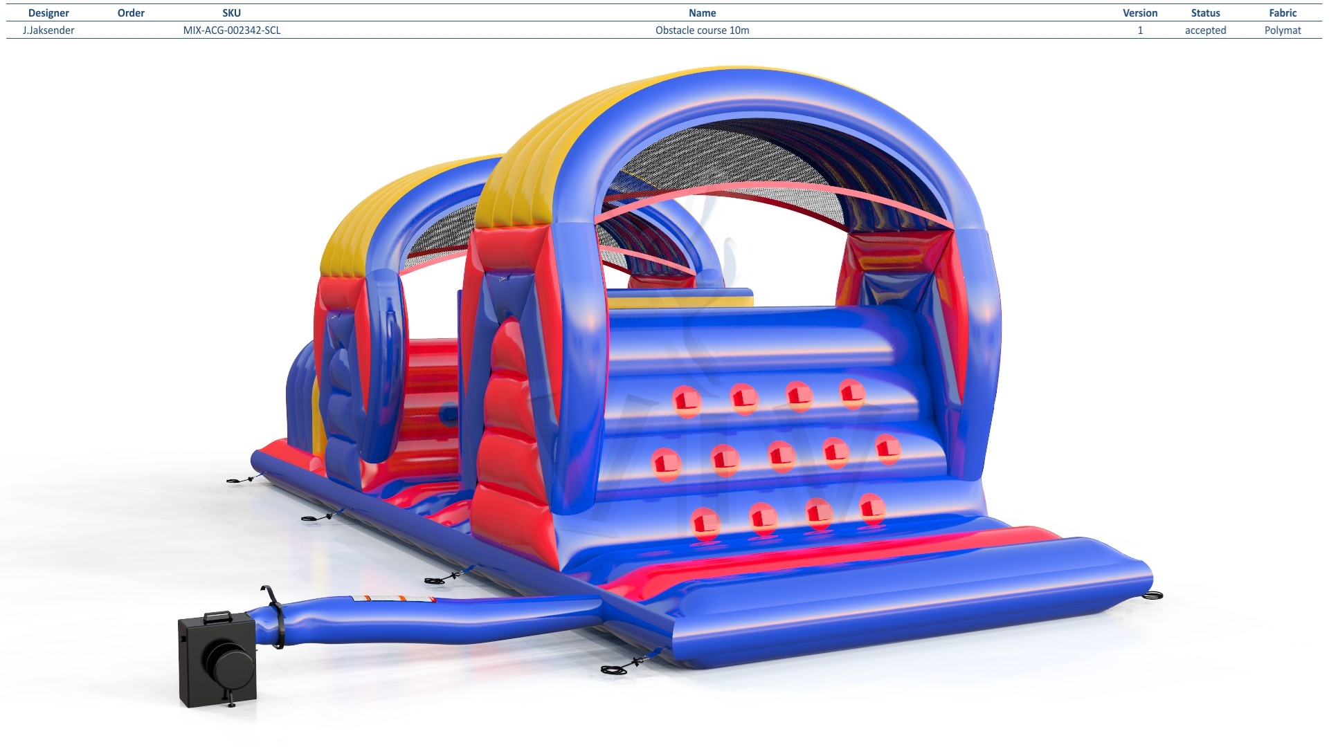 Obstacle course 10 m commercial inflatable obstacle course