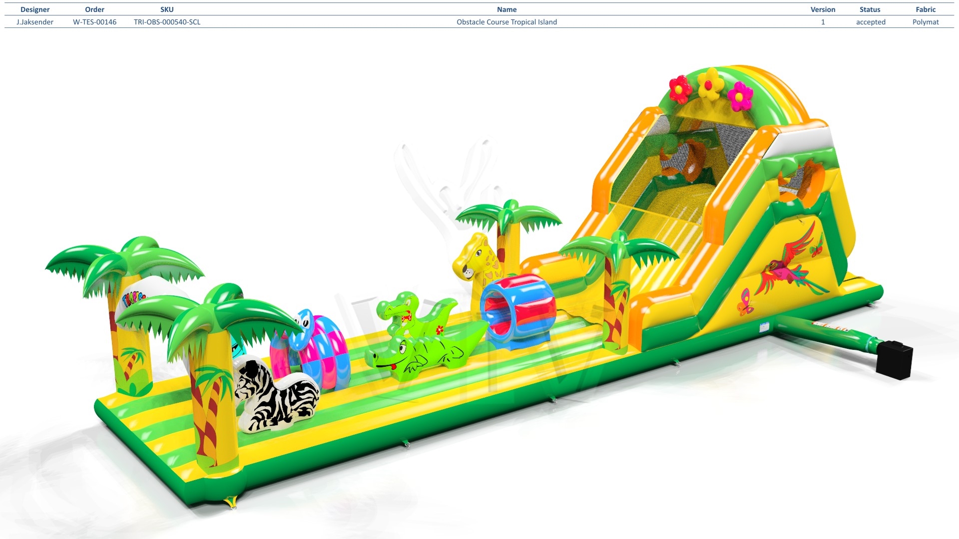 Obstacle Course L Tropical Islands commercial inflatable obstacle course