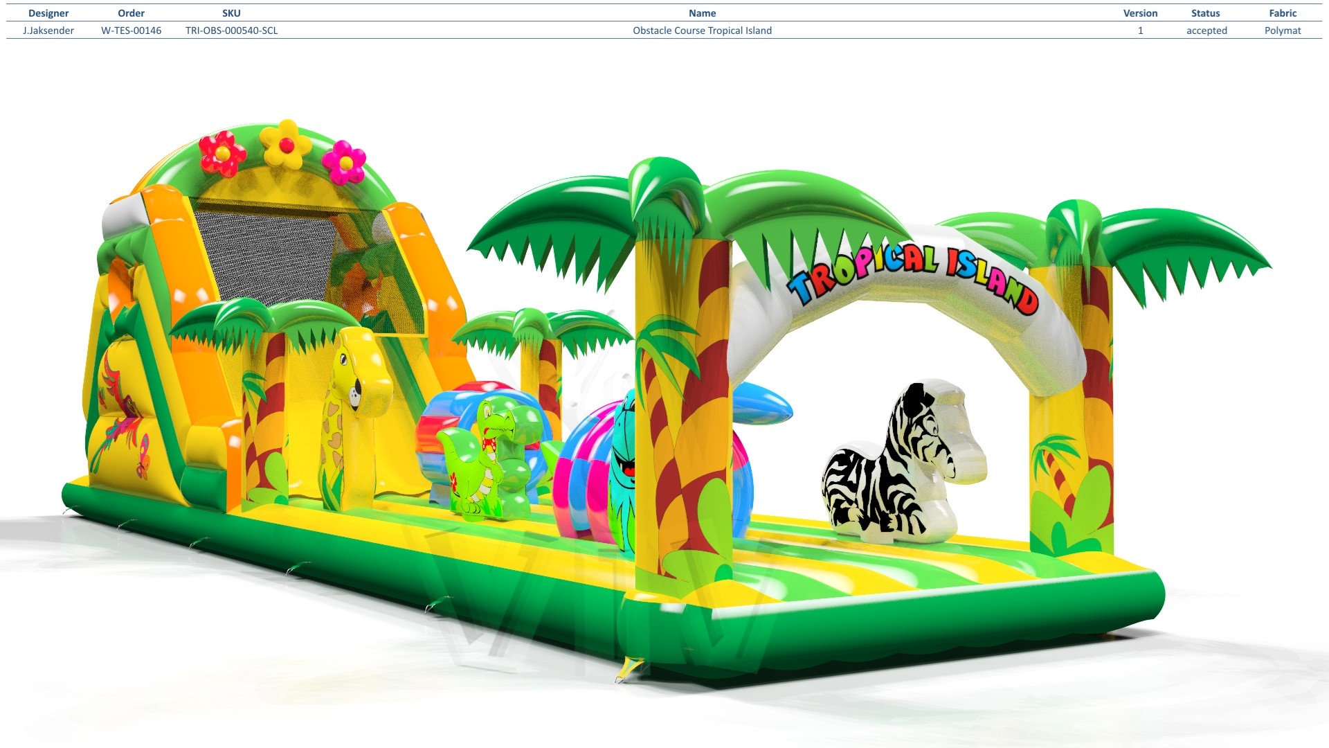 Obstacle Course L Tropical Islands commercial inflatable obstacle course