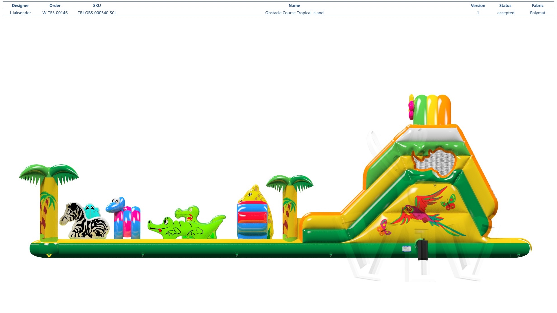 Obstacle Course L Tropical Islands commercial inflatable obstacle course