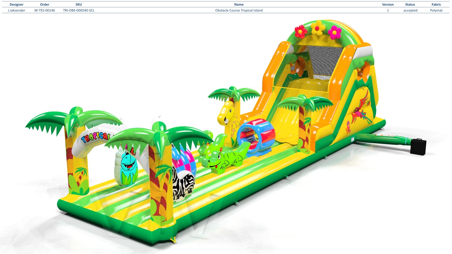 Obstacle Course L Tropical Islands commercial inflatable obstacle course