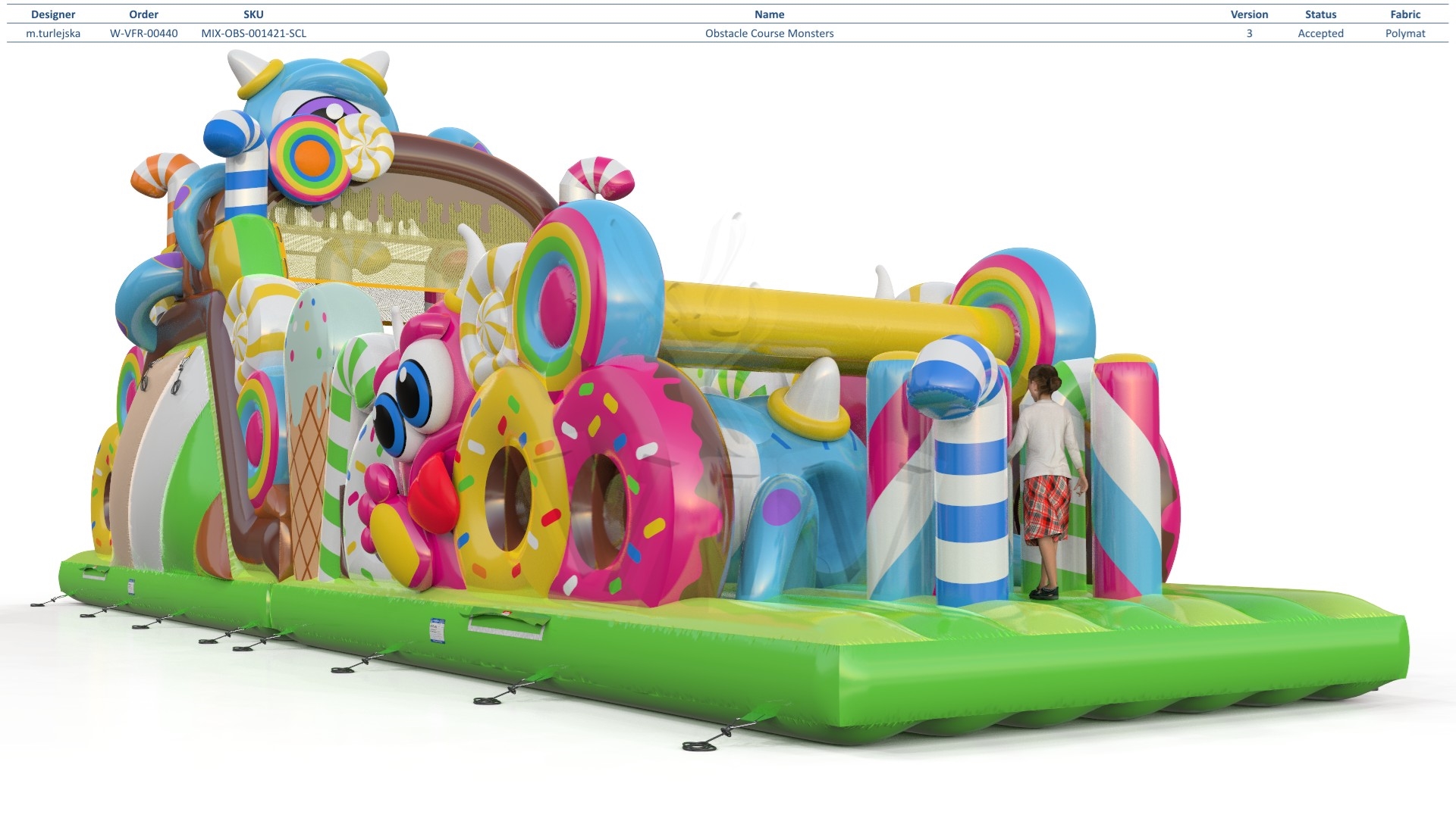 Obstacle Course Monsters commercial inflatable obstacle course