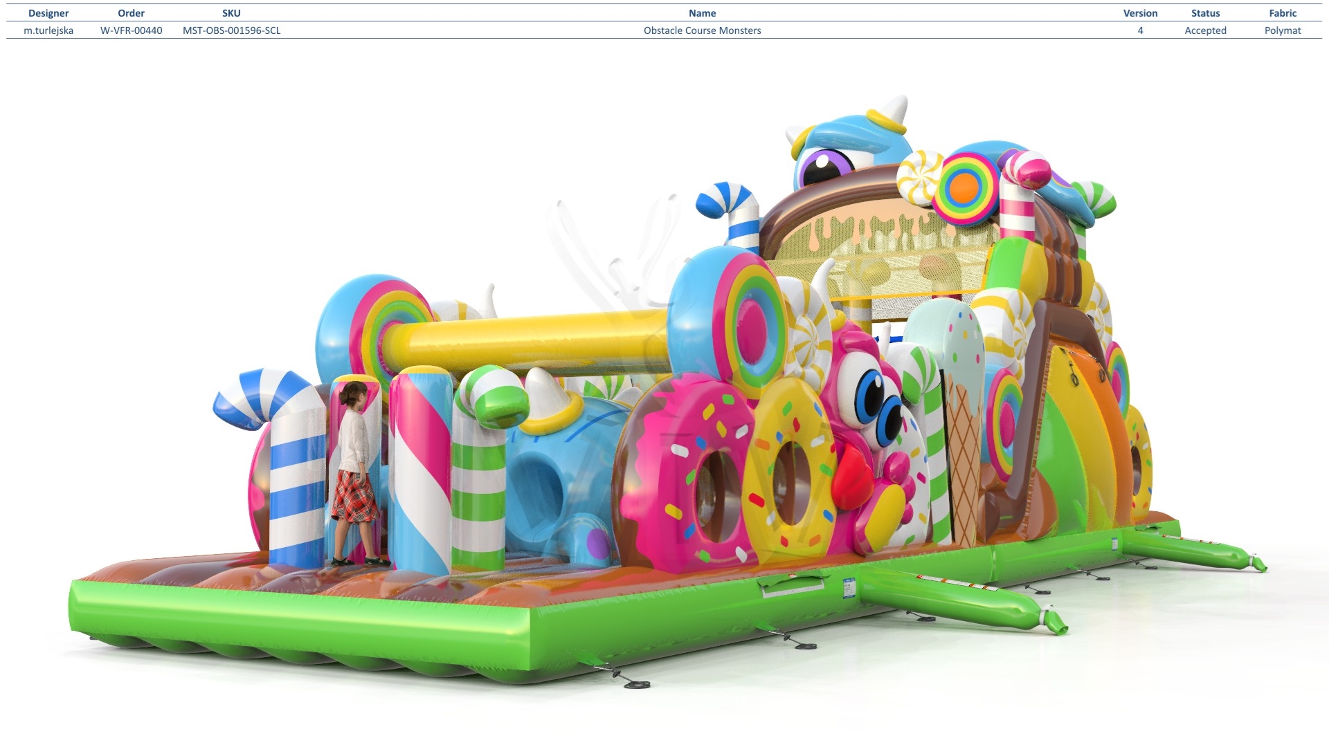 Obstacle Course Monsters commercial inflatable obstacle course